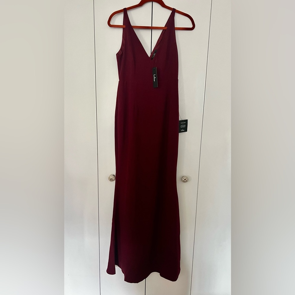 Lulus Burgundy Maxi Dress medium